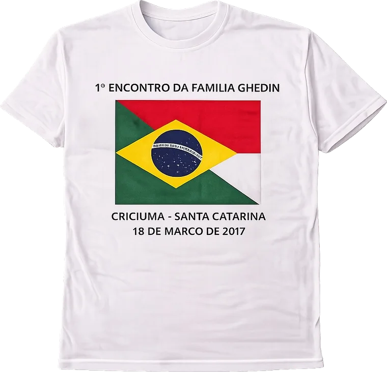 Camisa do 1º Encontro da Família Ghedin, Criciúma, 2017