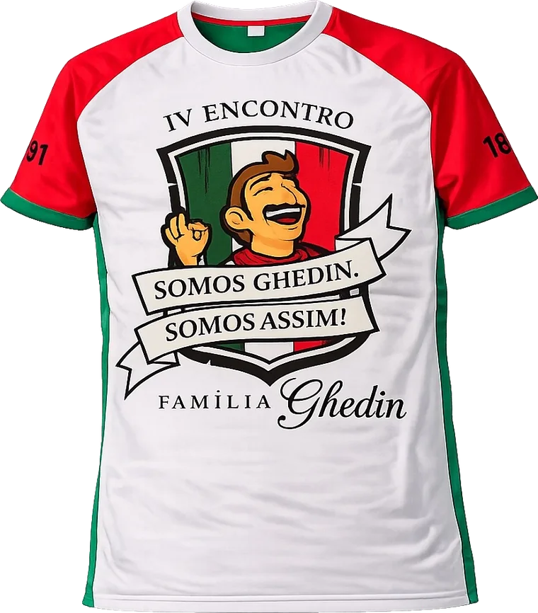 Camisa do IV Encontro da Família Ghedin, Dois Vizinhos, Paraná, 2024